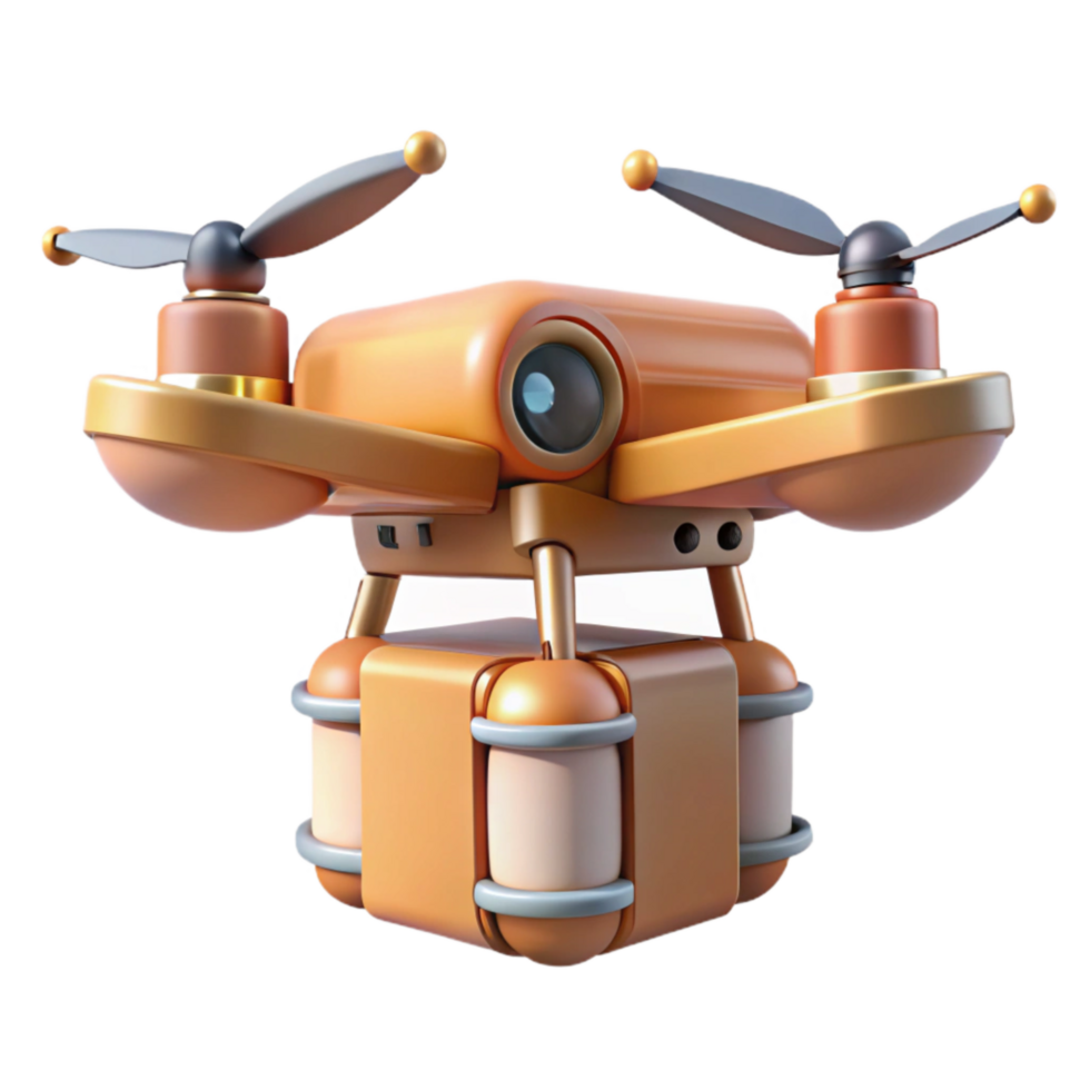 serene abstract Autonomous Delivery Drone Bottom View png