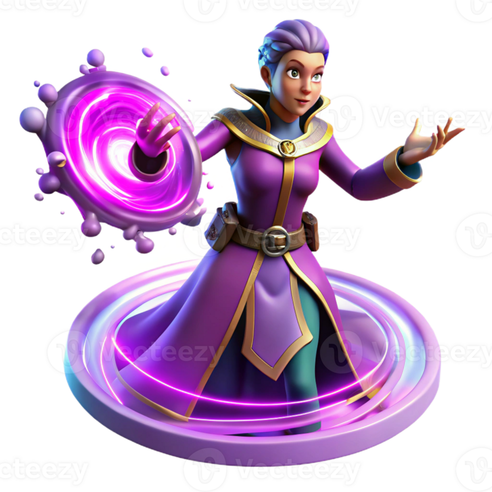 magnificent abstract A Powerful Sorceress Summoning a Swirling 4K png