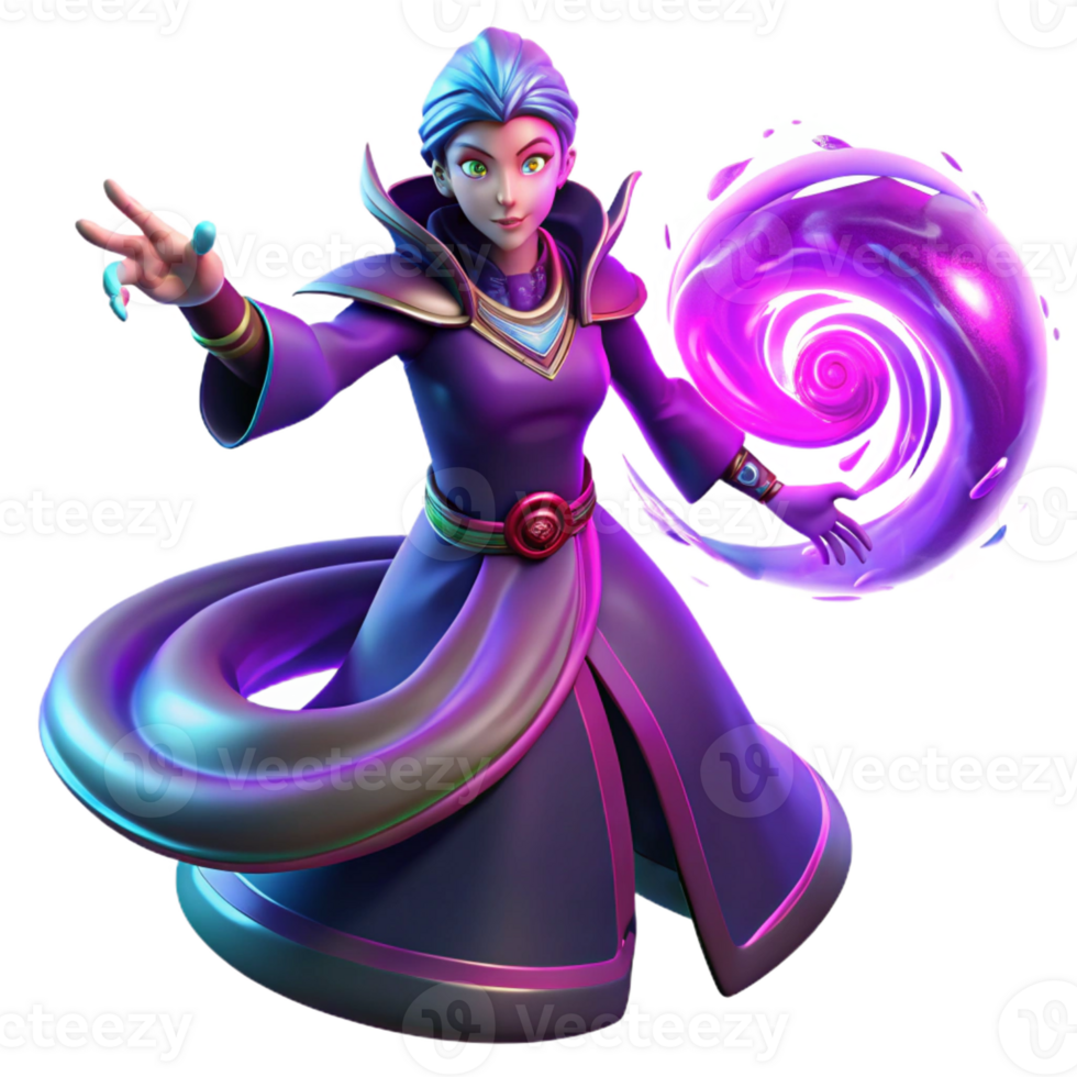 stunning minimalist A Powerful Sorceress Summoning a Swirling high resolution png