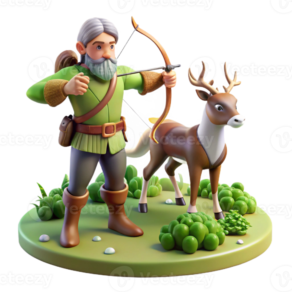 extraordinary traditional A Wise Old Centaur Teaching a Young Elf authentic png