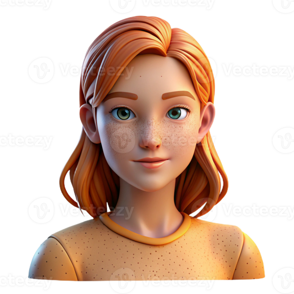 elegant artistic Portrait of a Young Woman with Freckles G exclusive png