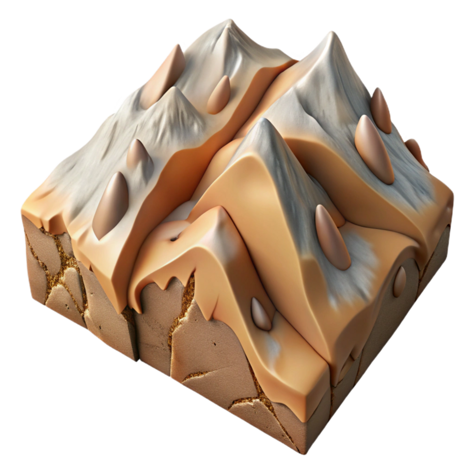 serene contemporary Avalanche Path Scarred Mountainside Transparent Background genuine png