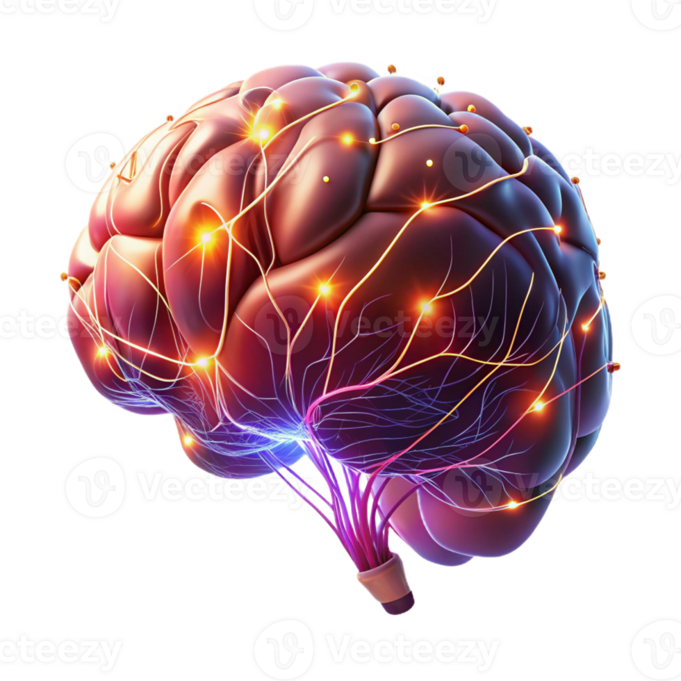 stunning artistic A Digital Representation of a Human Brain authentic png