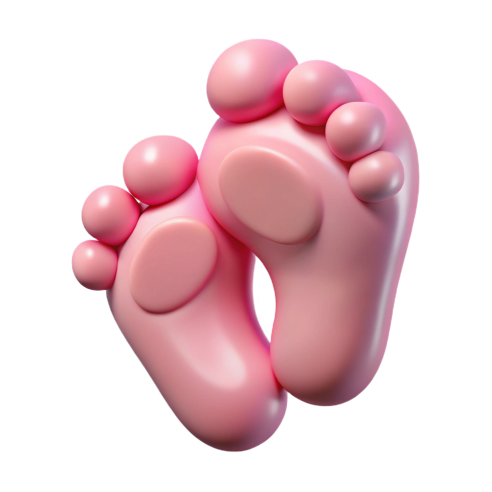 wonderful creative Baby Footprint Tiny Feet Pink Cutout high resolution png