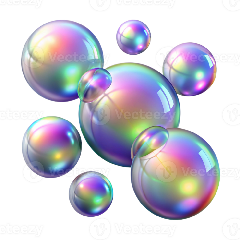 impressive minimalist A Field of Iridescent Bubbles Varying In high quality png