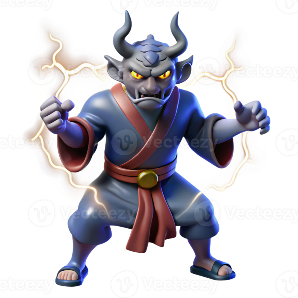 beautiful traditional Raijin Summoning Lightning high quality png