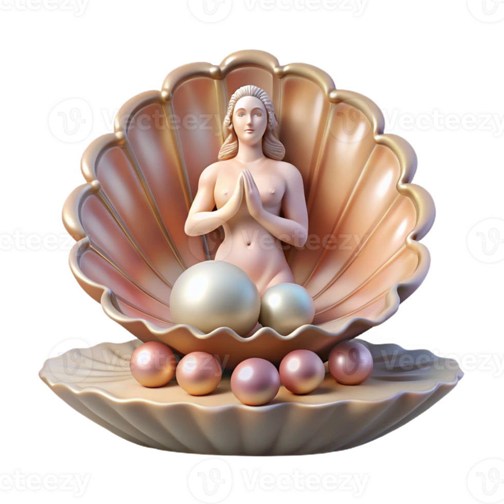 serene modern A Graceful Aphrodite Emerging from a Gia professional png