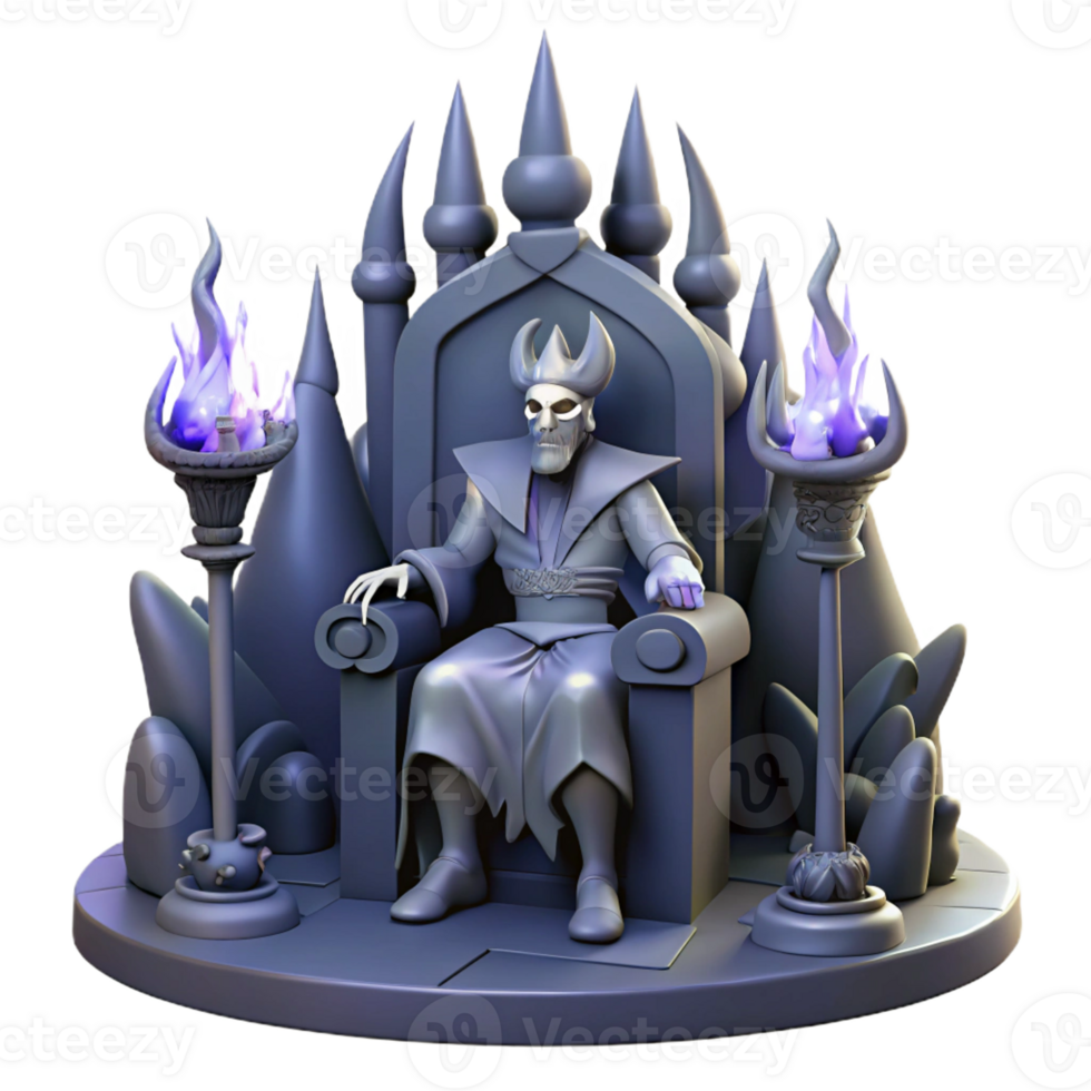 wonderful rustic Hades Sitting on His Throne in the Underw genuine png