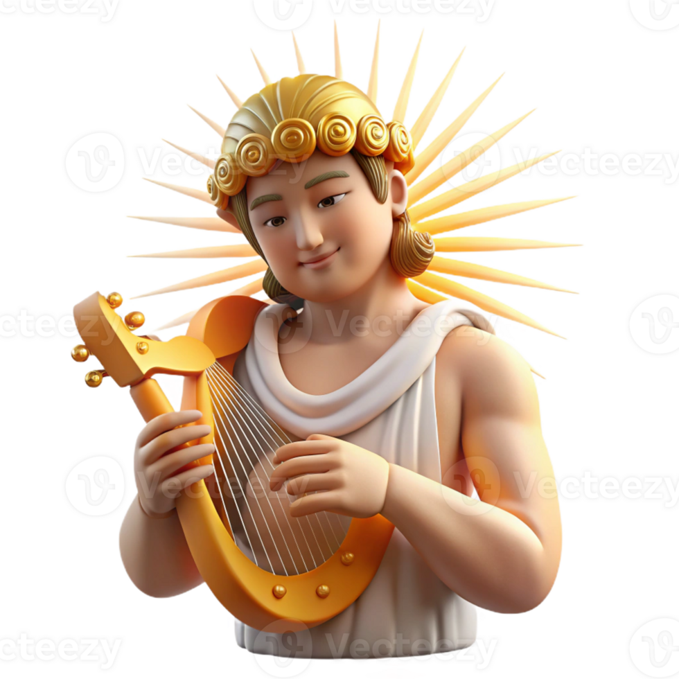 wonderful abstract Apollo Playing His Lyre Sunbeams Radia exclusive png