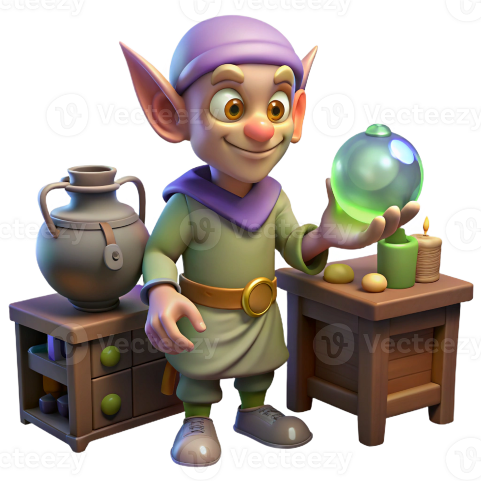 extraordinary rustic A Mischievous Imp Stealing a Magic Orb I original png