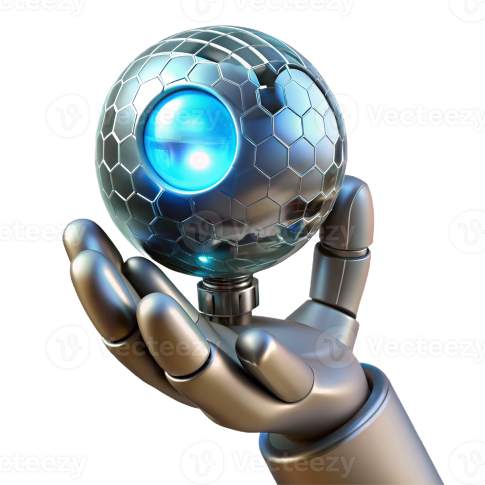 magnificent modern A Chrome Robot Hand Delicately Holding A exclusive png