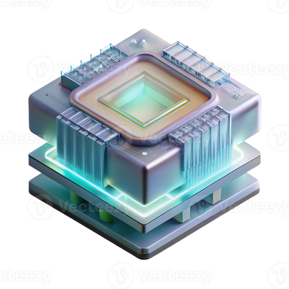 magnificent minimalist A Single Microchip Magnified to Reveal high quality png