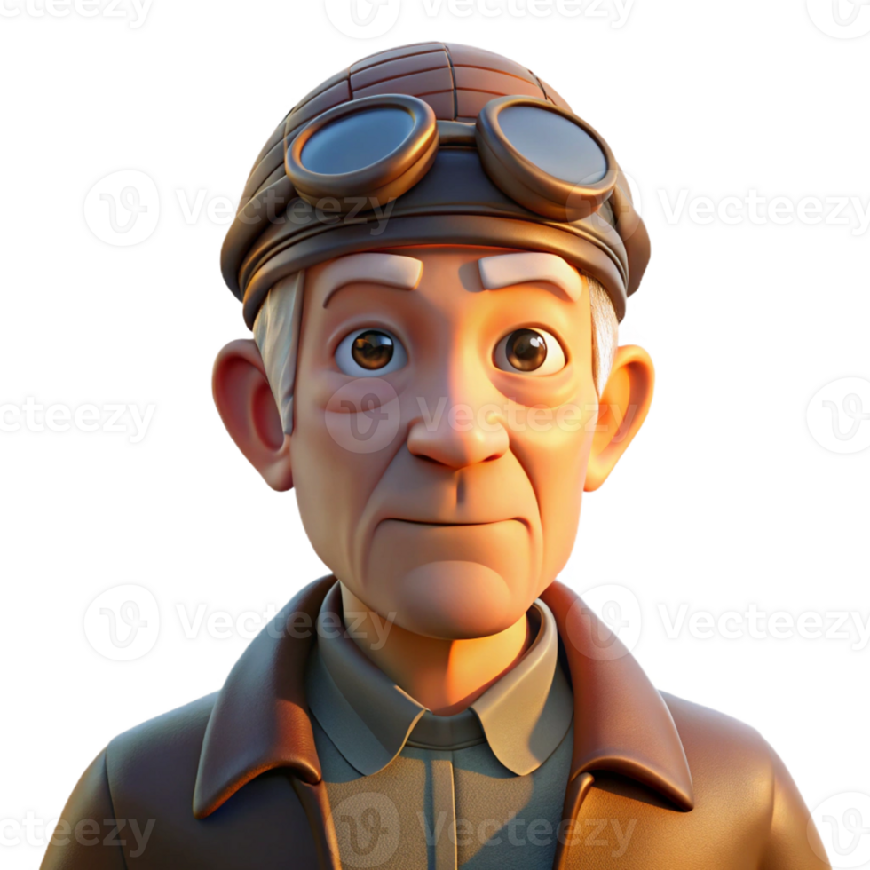 extraordinary modern Portrait of an Elderly Man with Deep Wrin detailed png