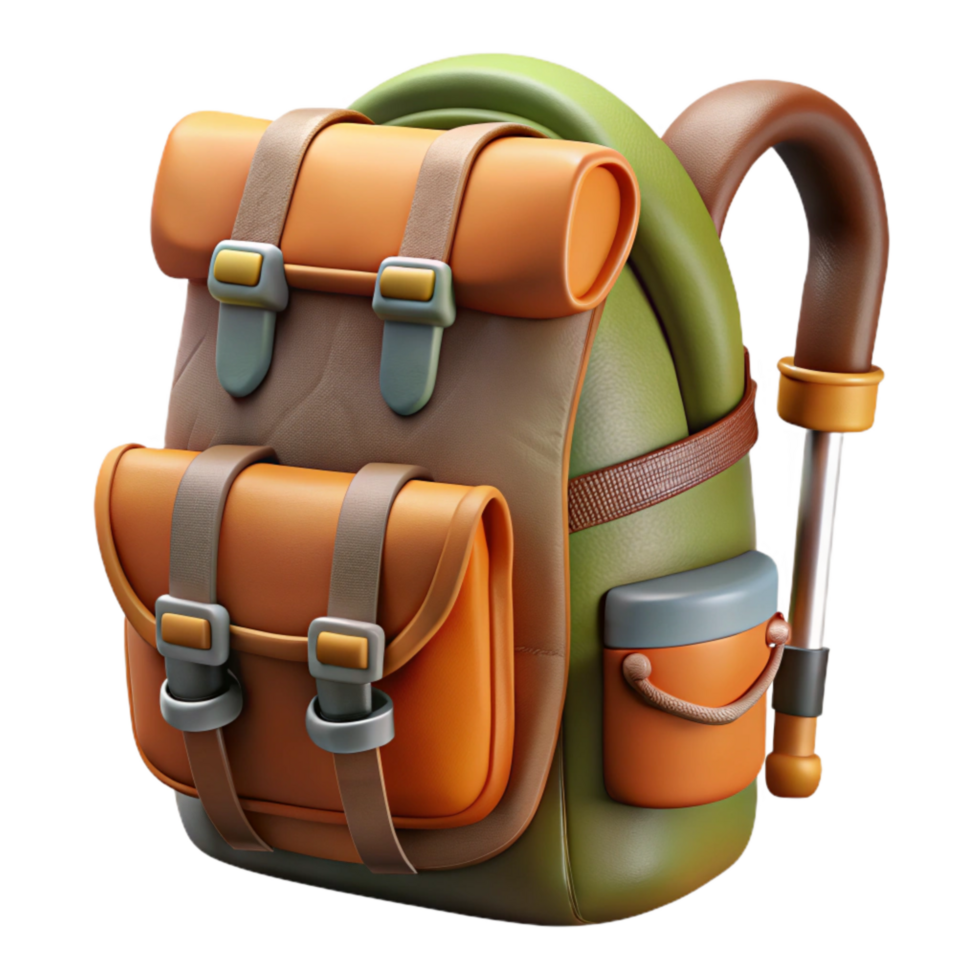 magnificent creative Backpack with Trekking Poles Cutout high quality png
