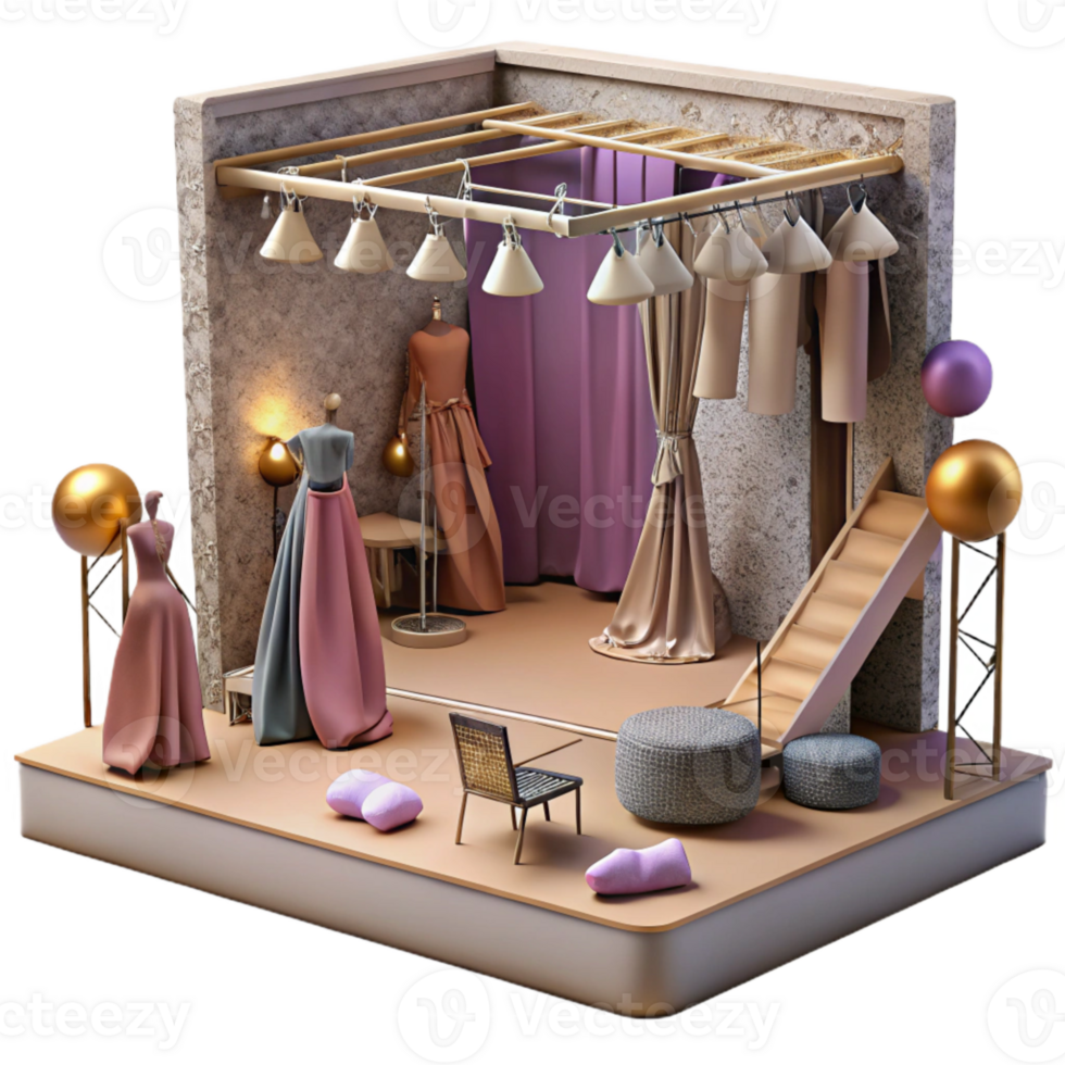 wonderful rustic Backstage Fashion Show Chaos Cutout original png