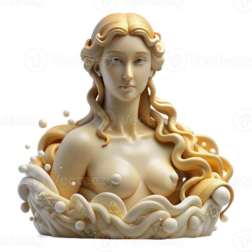 impressive minimalist A Serene Aphrodite Rising from the Sea Fo original png