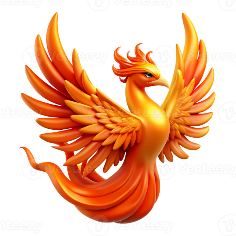 wonderful abstract A Majestic Phoenix Rising from Flames high quality png