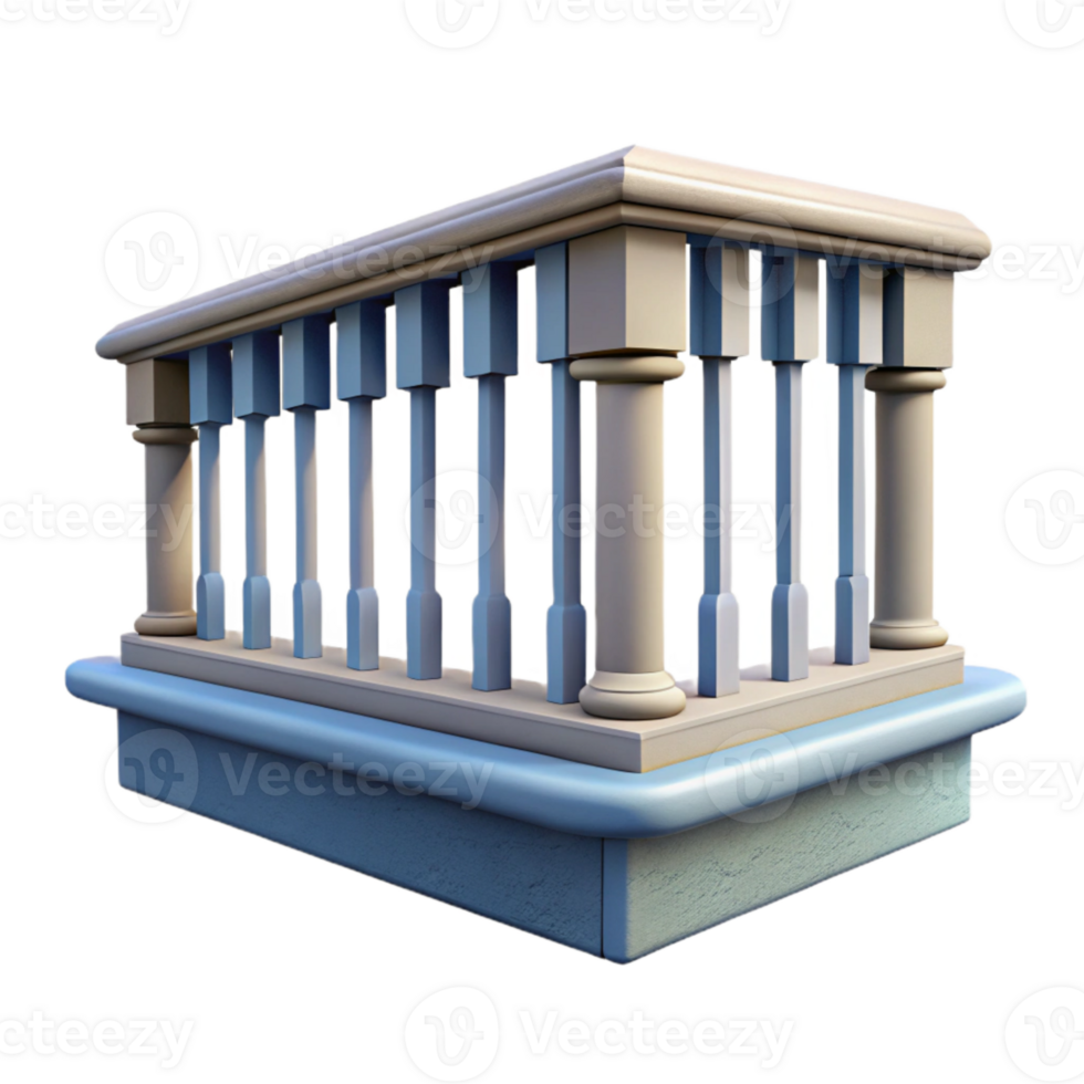 stunning artistic Balcony with Railing Transparent Background professional png