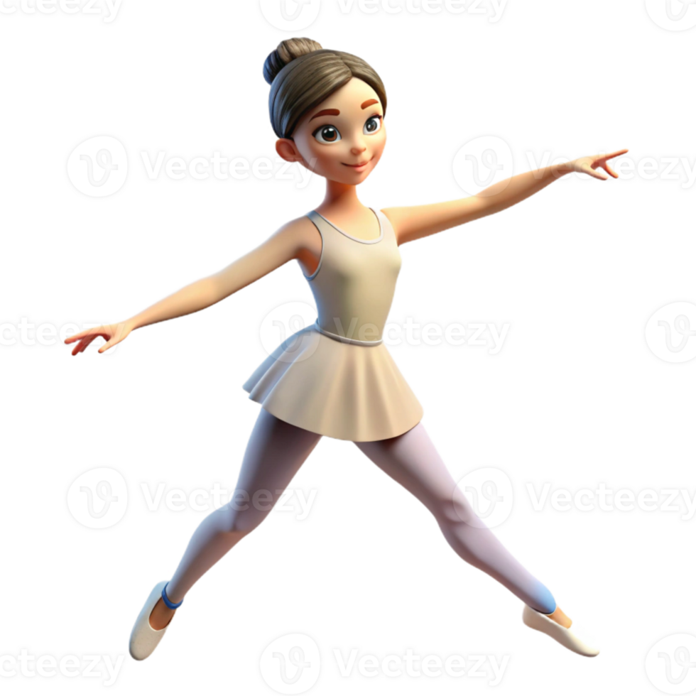 elegant vintage Ballet Dancer Posed Gracefully Front View high quality png