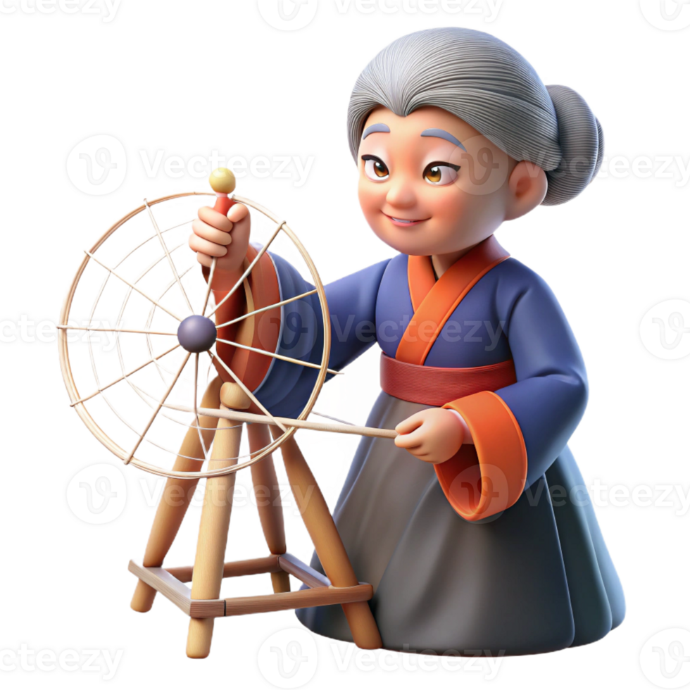 extraordinary vintage A Wise Old Jor Gumo Spinning Her Web D original png