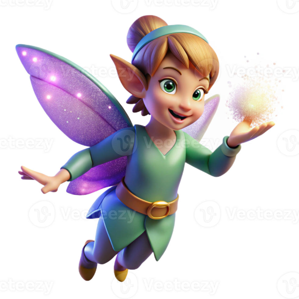 elegant minimalist A Mischievous Pixie Casting a Spell With 4K png