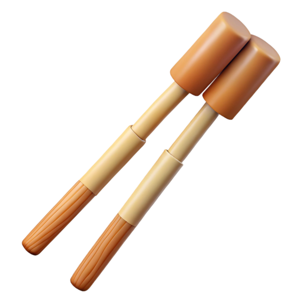 vibrant classic Bamboo Chopsticks Pair Position Cutout with Natural Color high resolution png