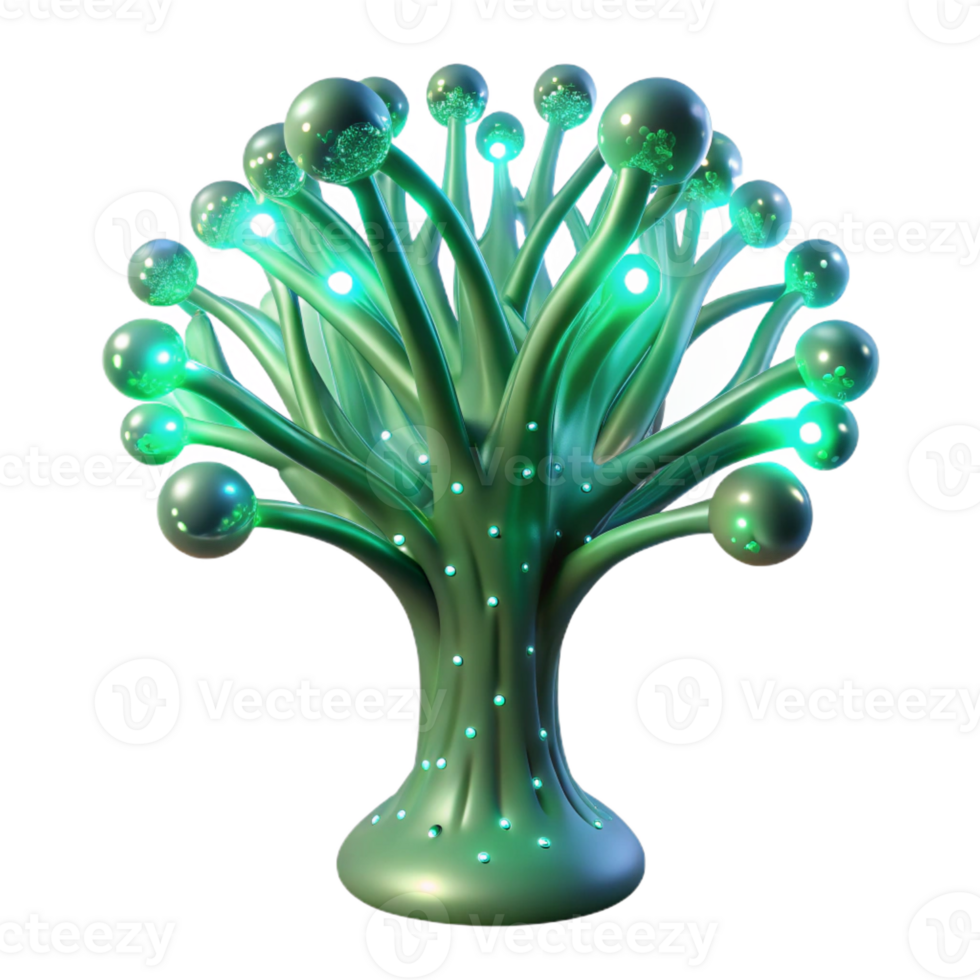 serene traditional A Bioluminescent Tree with Branches Mad exclusive png