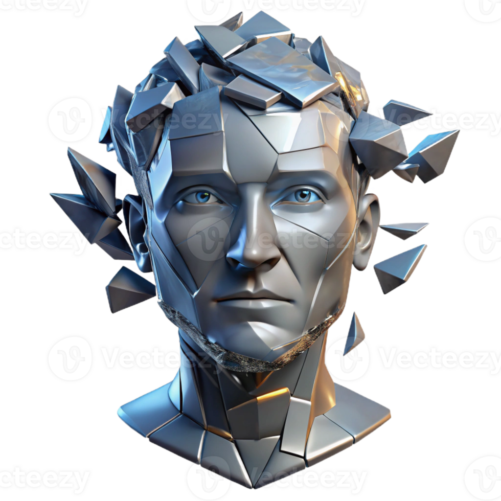 beautiful contemporary A Fragmented Portrait Composed of Shatter genuine png
