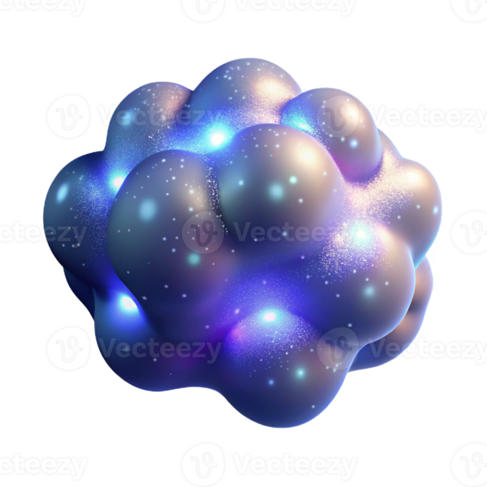 dramatic contemporary A Cloud of Glowing Particles Forming the S original png