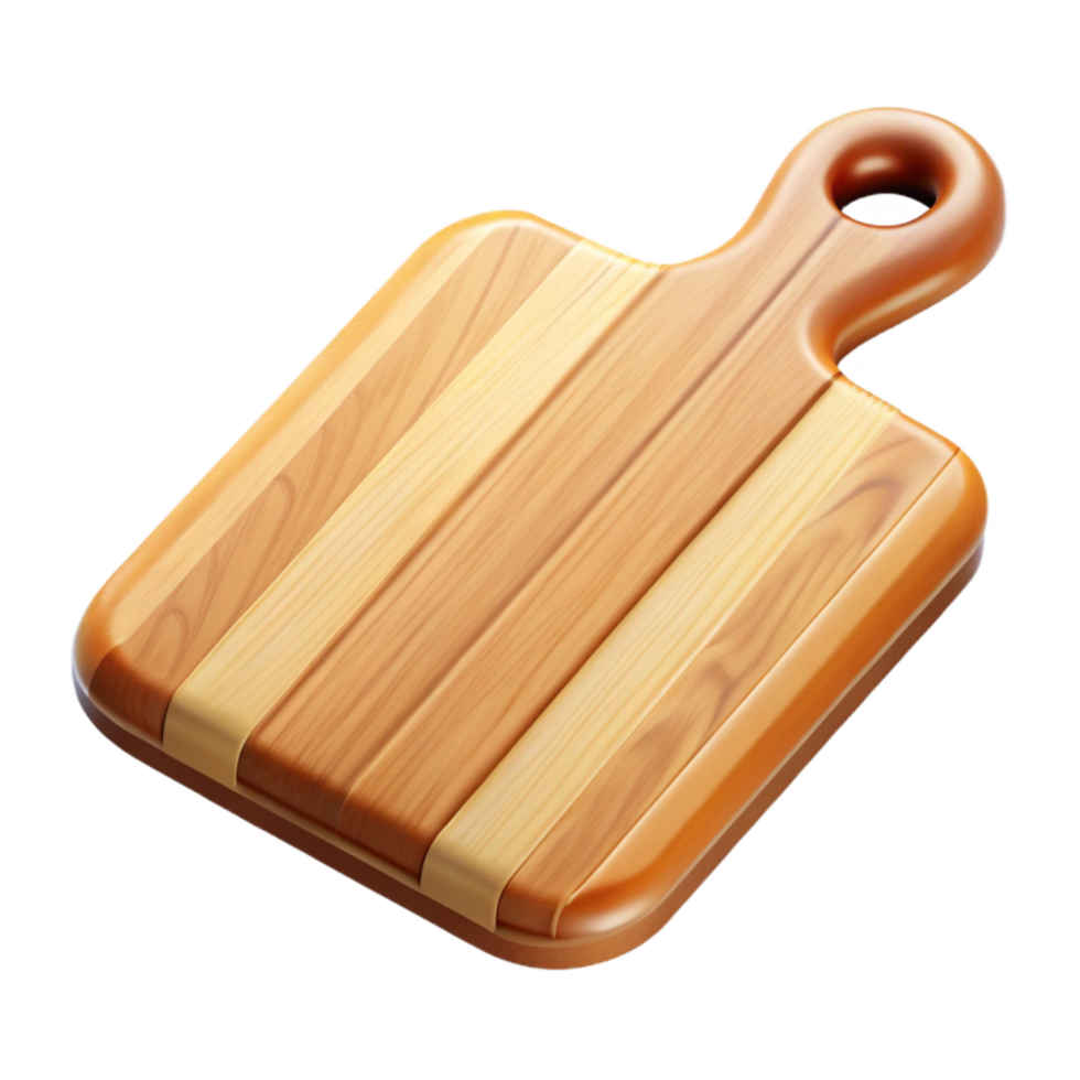 elegant modern Bamboo Cutting Board with Handle Cutout png