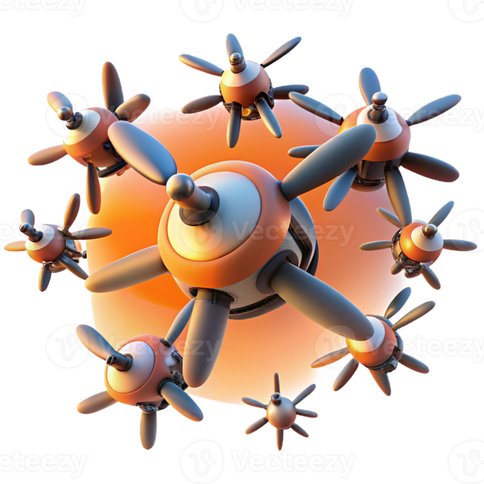 wonderful traditional A Swarm of Drones Forming a Dynamic Sh professional png