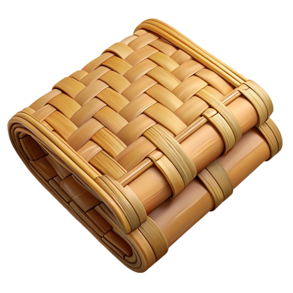 serene abstract Bamboo Mat Woven Texture Cutout with Natural Color genuine png