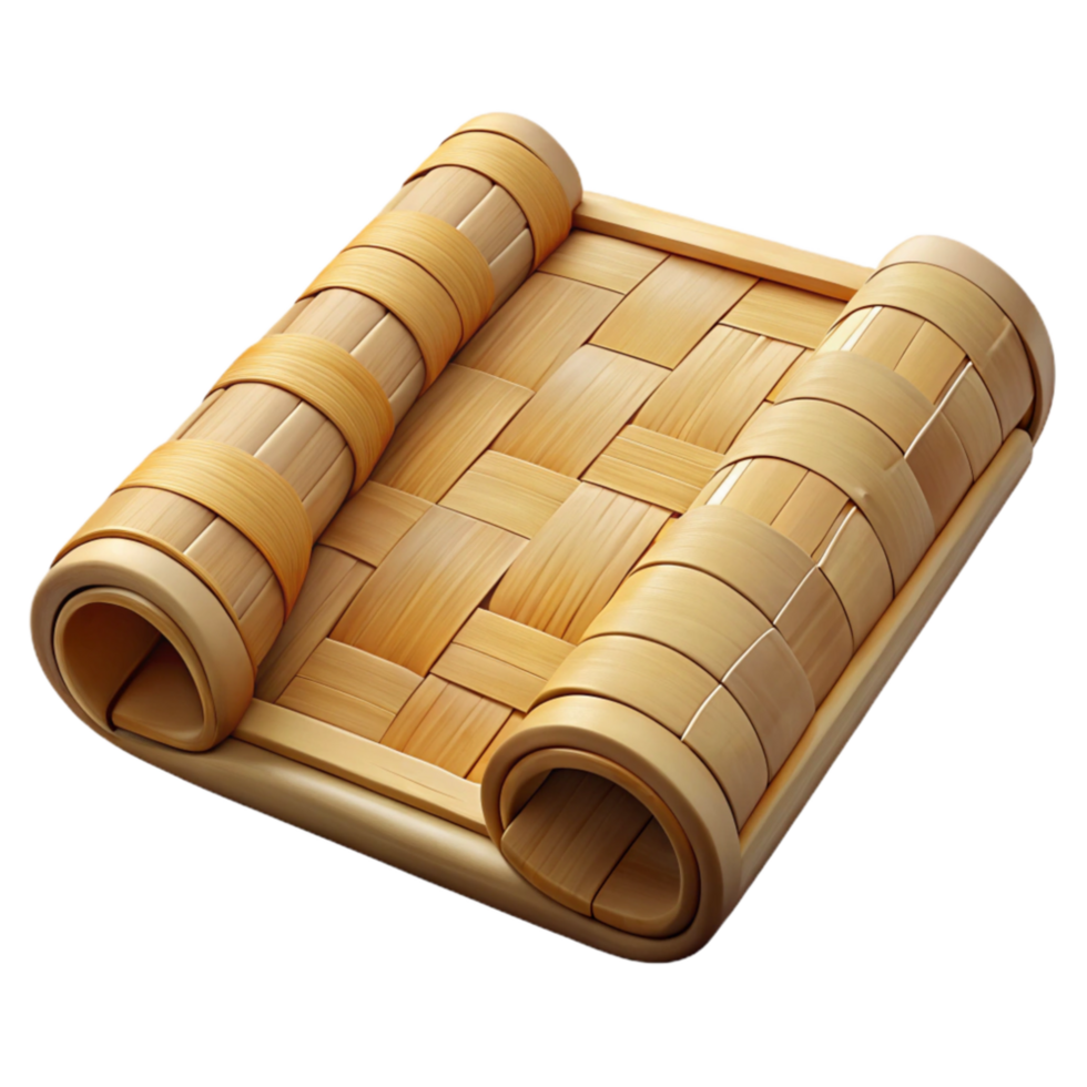 stunning vintage Bamboo Mat Woven Texture Cutout with Natural Color original png