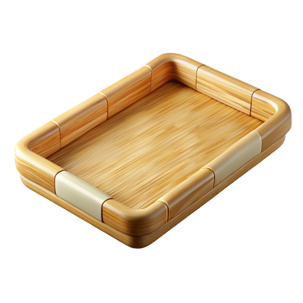 wonderful minimalist Bamboo Serving Tray Rectangular Cutout png