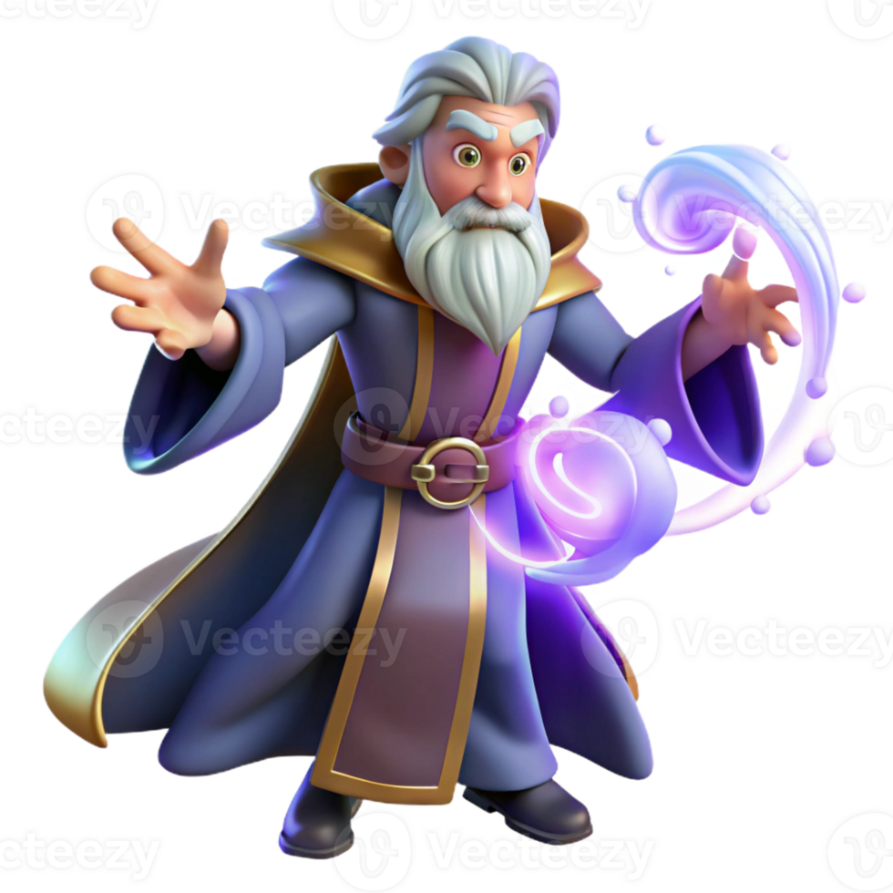 magnificent vintage A Powerful Wizard Conjuring a Swirling V high quality png