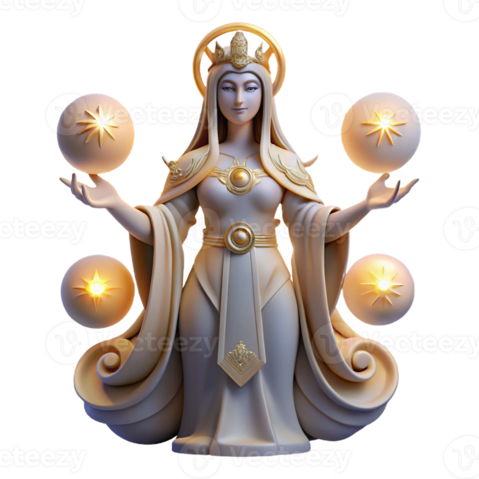magnificent minimalist Hecate Goddess of Witchcraft Surrounded high quality png