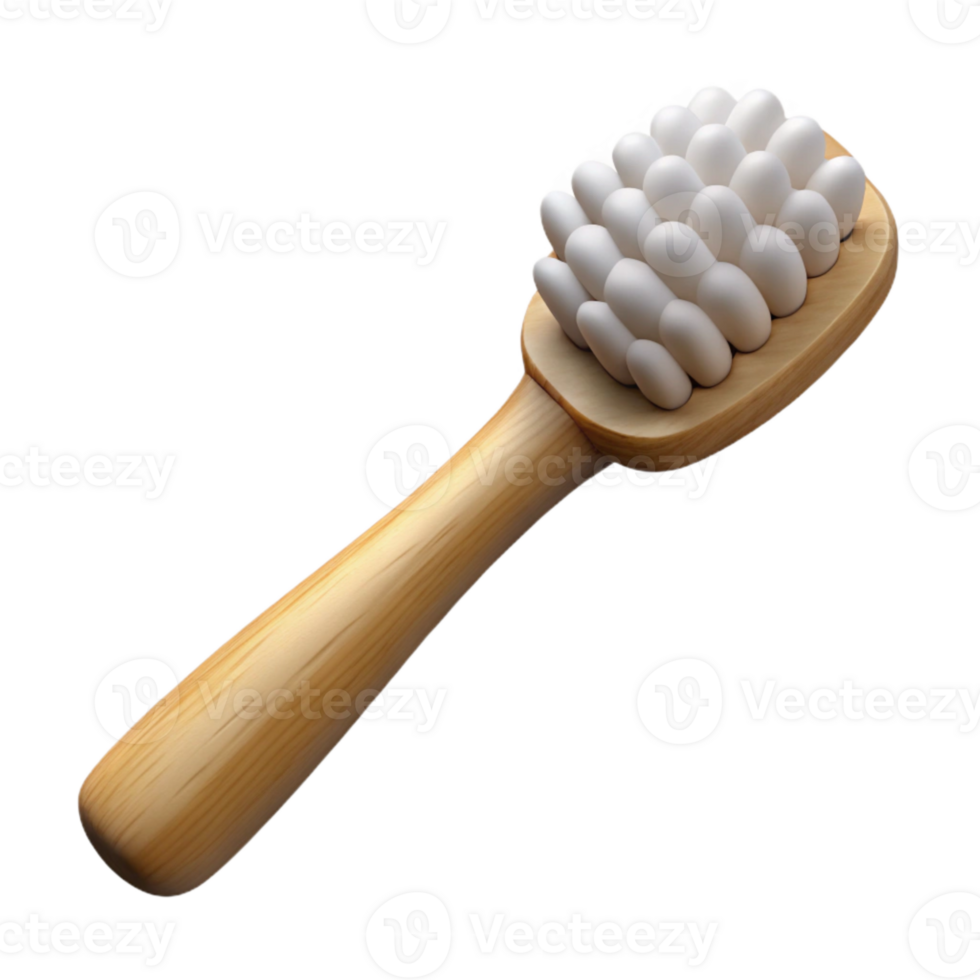 elegant creative Bamboo Toothbrush with White Bristles Cutout authentic png