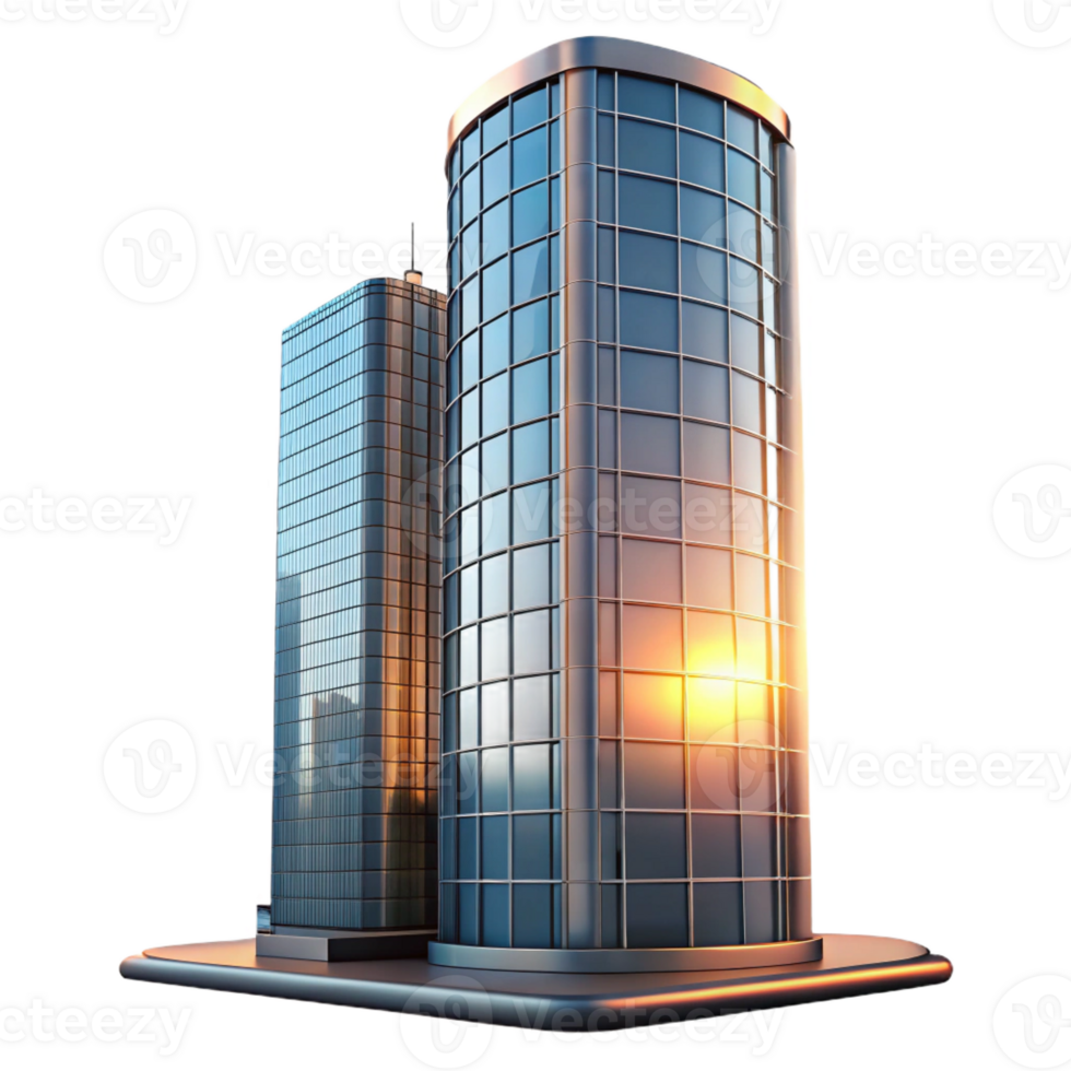 magnificent abstract A Modern Glass Skyscraper Reflecting The png