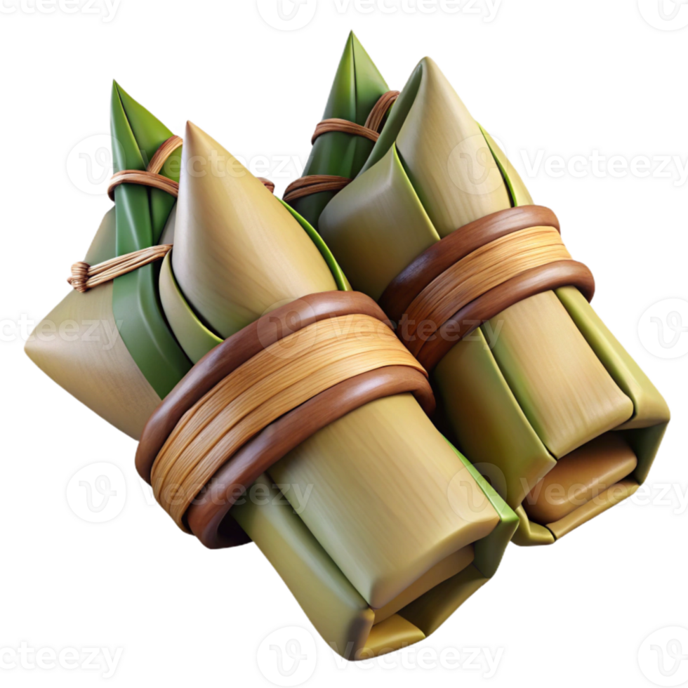 impressive creative Bamboo Utensils in a Cloth Wrap Transparent Background premium png