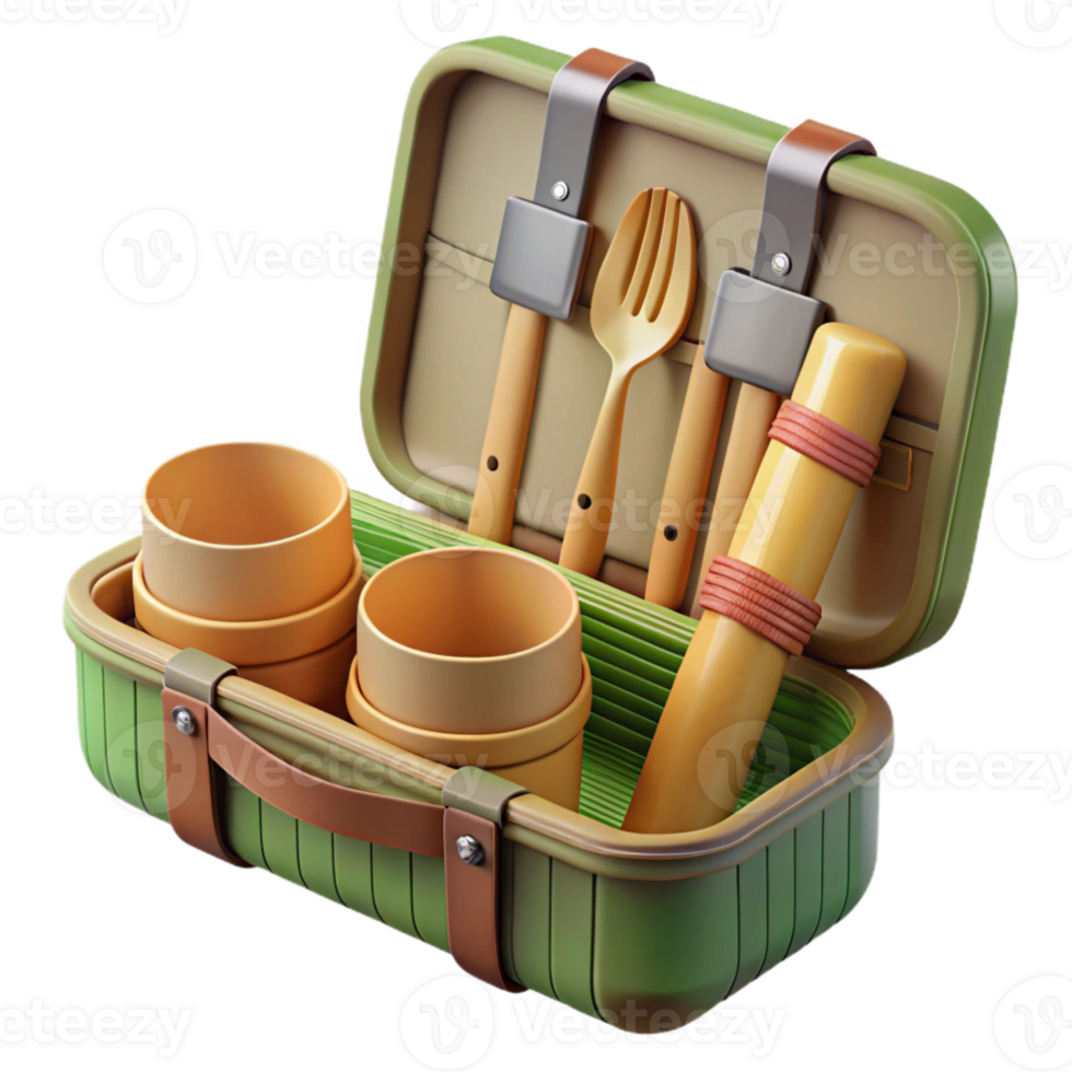 extraordinary classic Bamboo Utensils Set with Case Cutout high resolution png