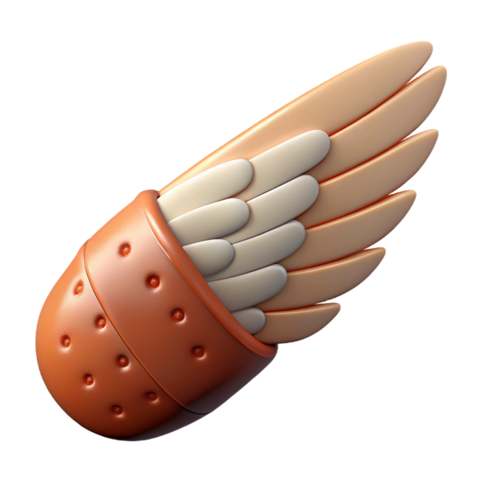 magnificent abstract Bandaged Hawk Wing Close Up Transparent Background authentic png
