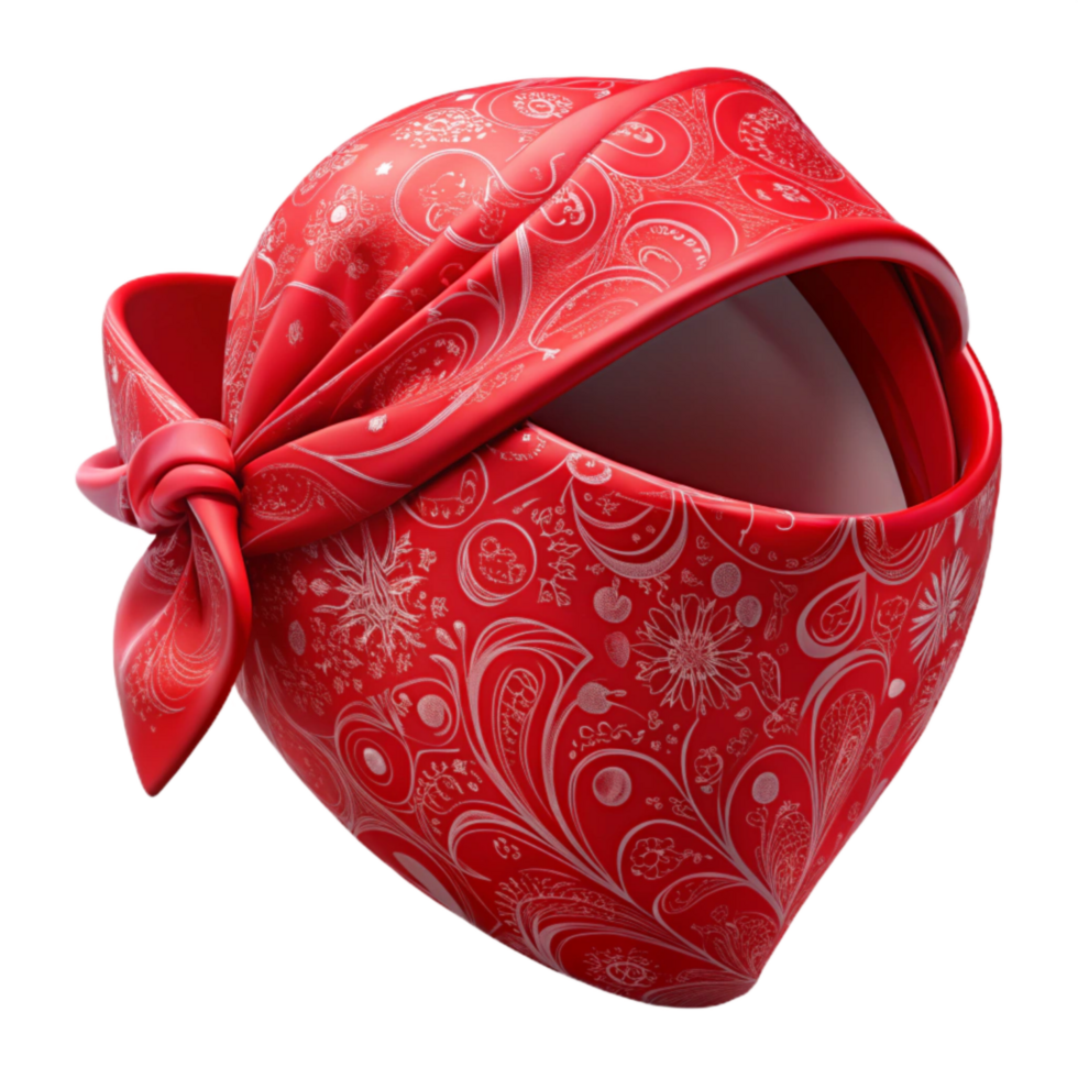 magnificent classic Bandana Paisley Pattern Red on Transparent Background professional png