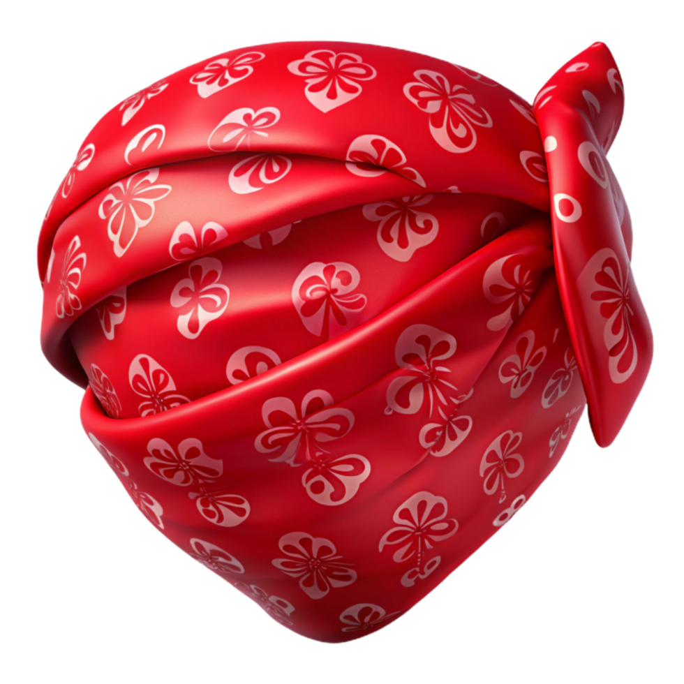 beautiful contemporary Bandana Pattern Seamless Red on Transparent Background genuine png