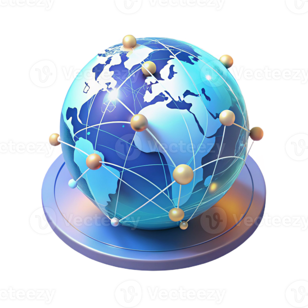 dramatic abstract A Holographic Projection of a World Map high resolution png