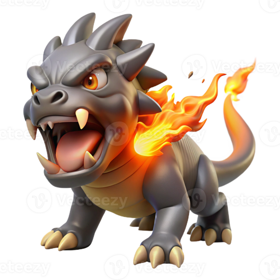 impressive rustic A Fearsome Chimera Breathing Fire Dyna premium png