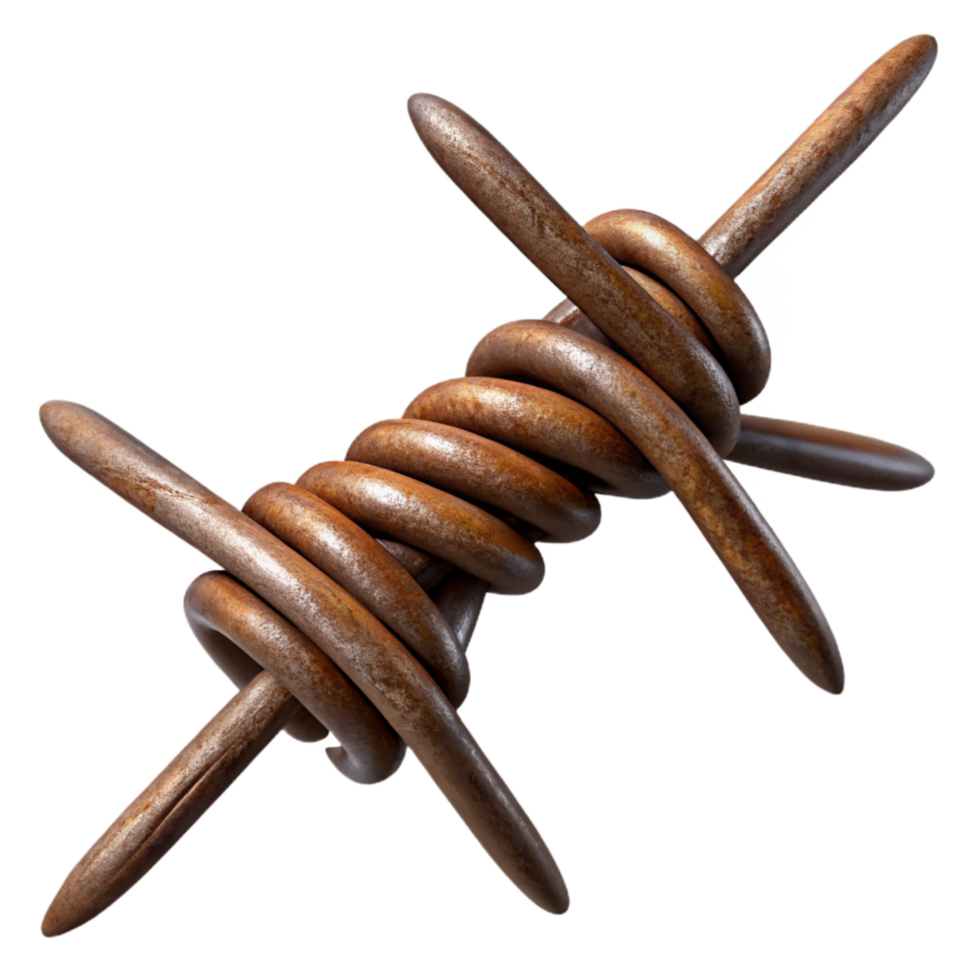 extraordinary classic Barbed Wire Strand Rusty Metal genuine png