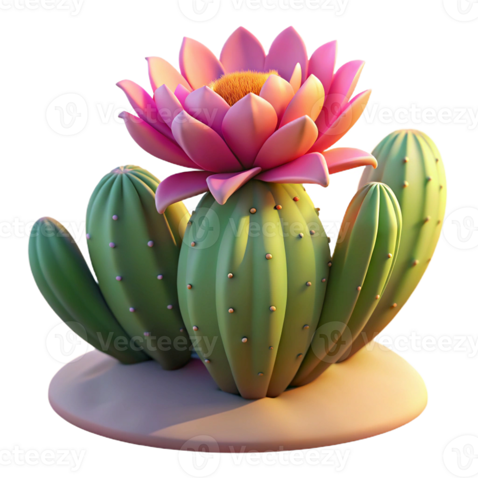 serene classic A Blooming Cactus Flower in the Desert A exclusive png