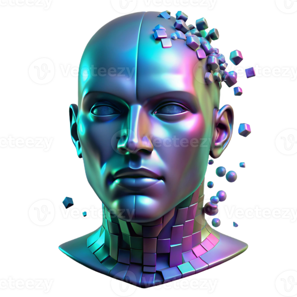 beautiful abstract A Holographic Projection of a Human Face png