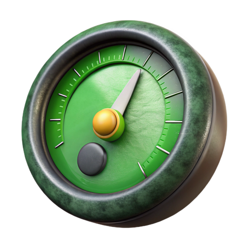 vibrant creative Barometer Needle High Pressure Green Transparent Background original png