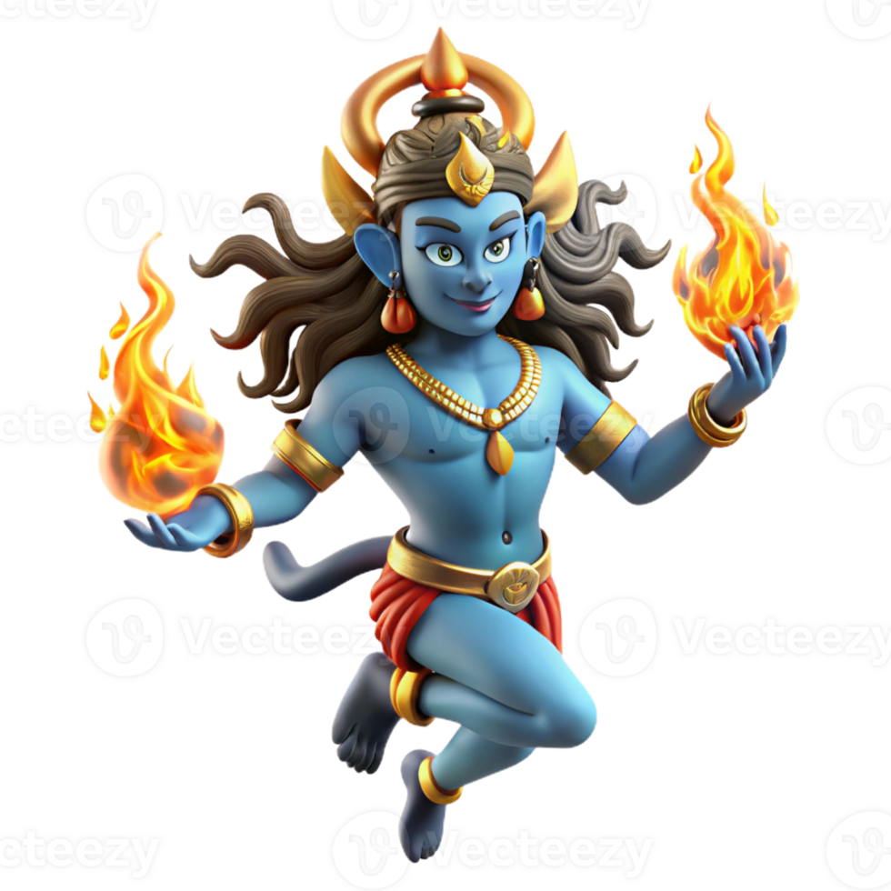 impressive creative A Dynamic Depiction of the Hindu God Shiv professional png